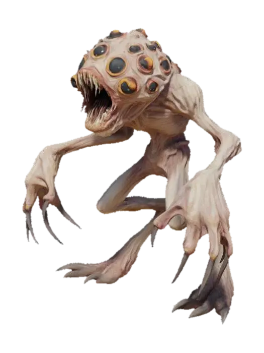 Nightmare Stalker 3D model, vytvořený pomocí AI