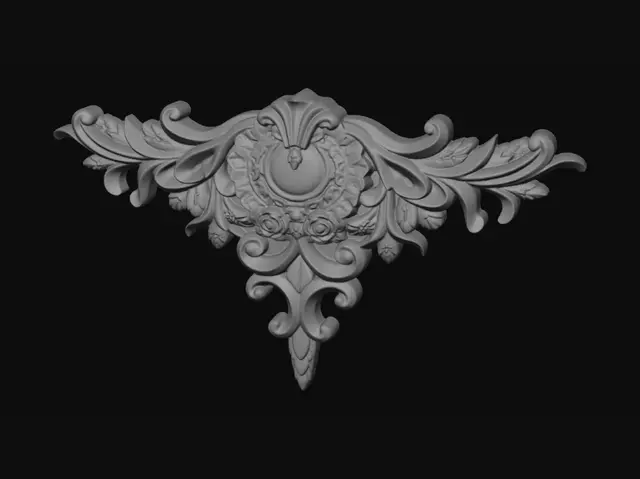 3D model for Golden Baroque Ornament