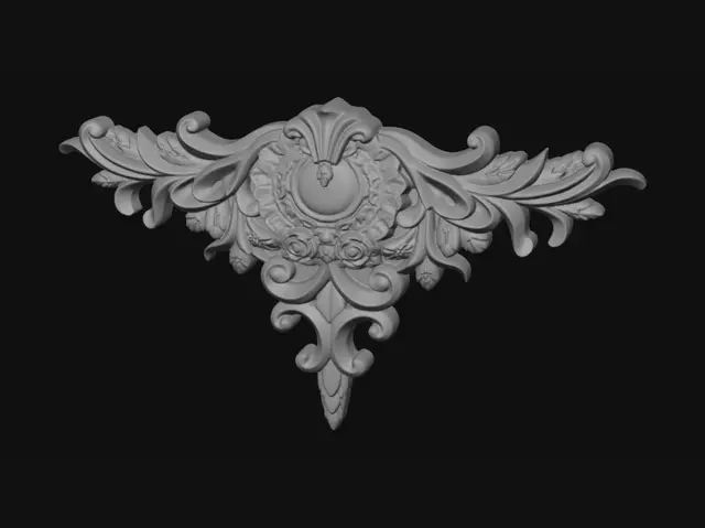 3D model for Golden Baroque Ornament