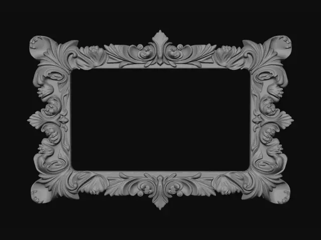 3D model for Ivory Baroque Frame
