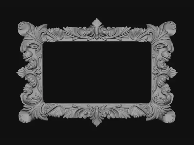 3D model for Ivory Baroque Frame