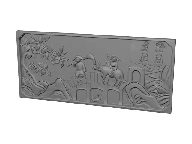 3D model for Crossing the Stone Bridge