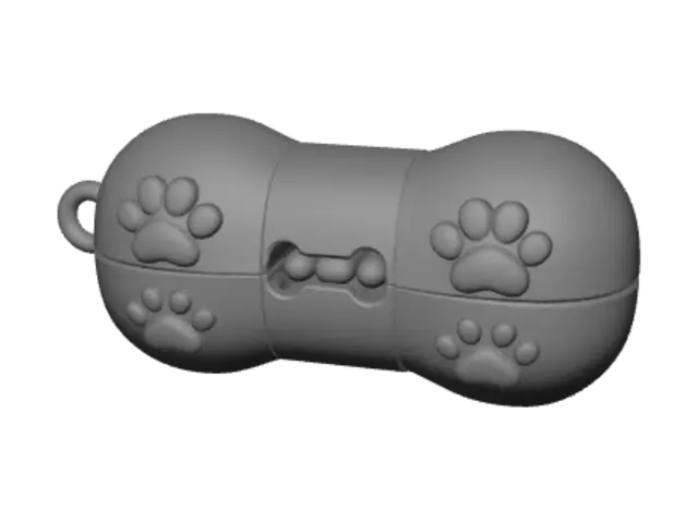 3D model for Dog Bone USB Drive