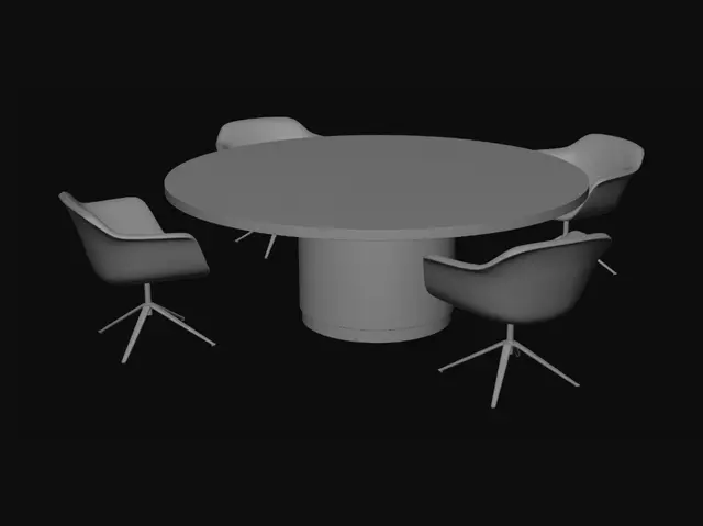 3D model for Một căn phòng chứa một cái bàn