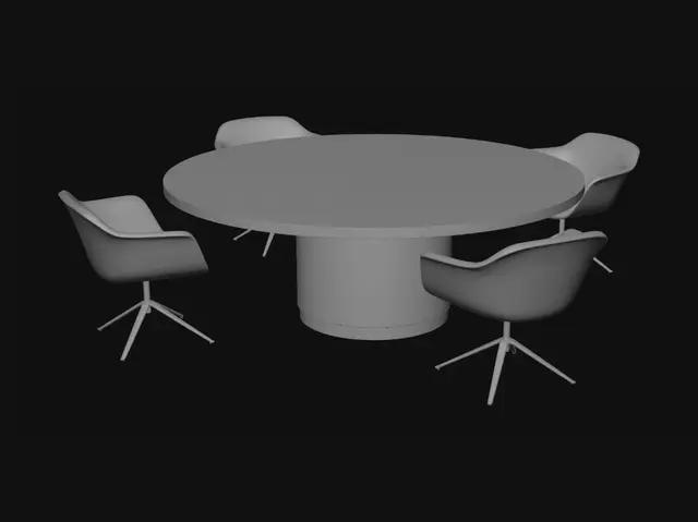 3D model for Một căn phòng chứa một cái bàn