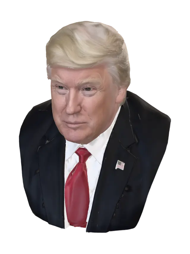 3D model for Portrait of a man in a suit with a red tie