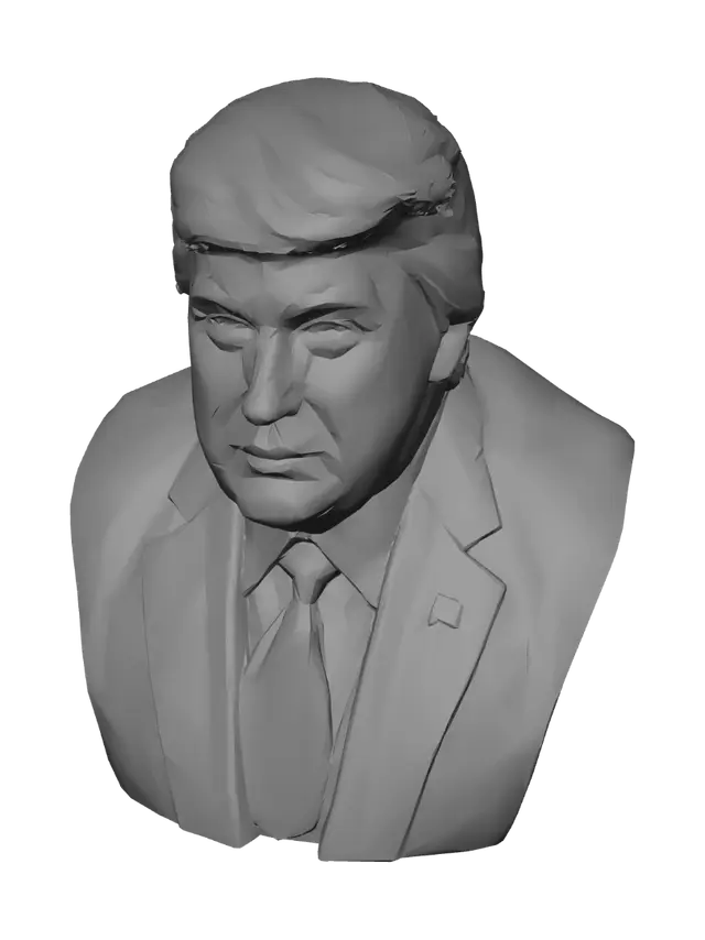3D model for Portrait of a man in a suit with a red tie