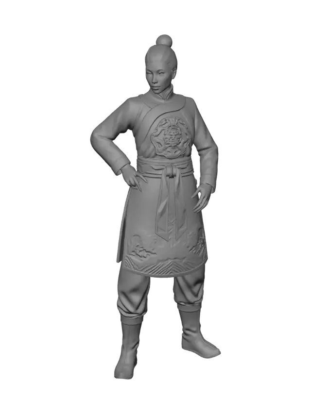 3D model for Blue Dynasty Warrior