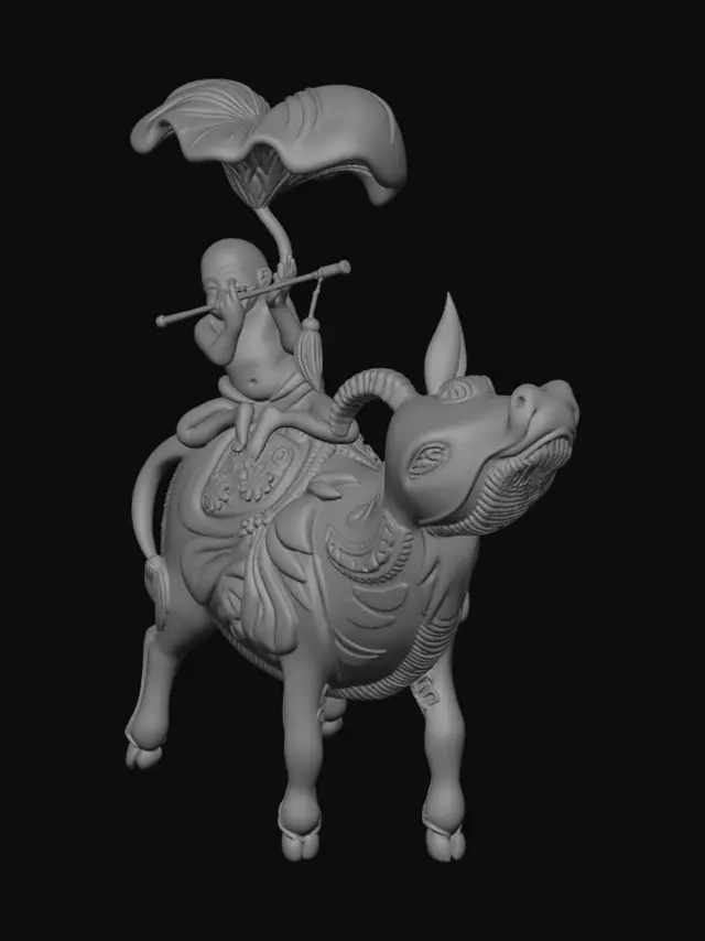 3D model for Flute Rider on a Painted Beast