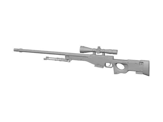 3D model for Golden Harlequin Sniper
