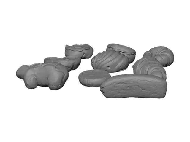 3D model for Assorted Breads and Pastries