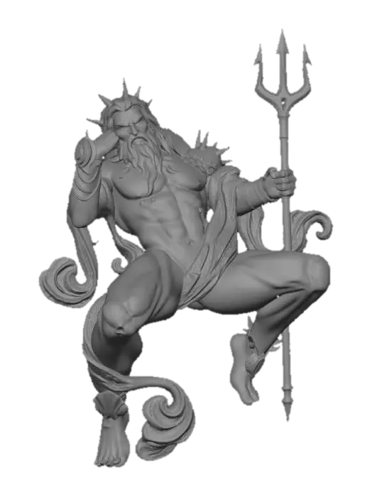 3D model for Greek god poseidon