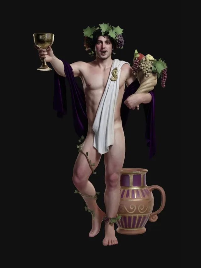 3D model for Dionysus with Grapes and Goblet