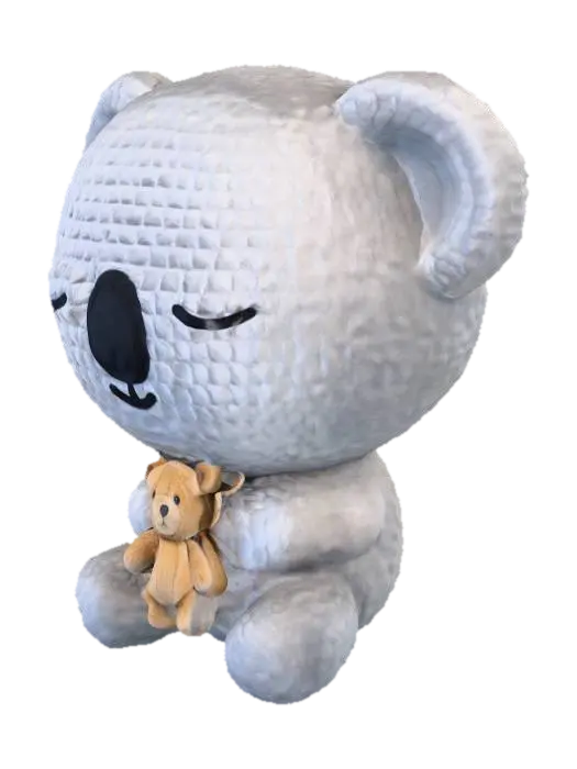 Koala's Cuddle - Amigurumi 3D model, vytvořený pomocí AI