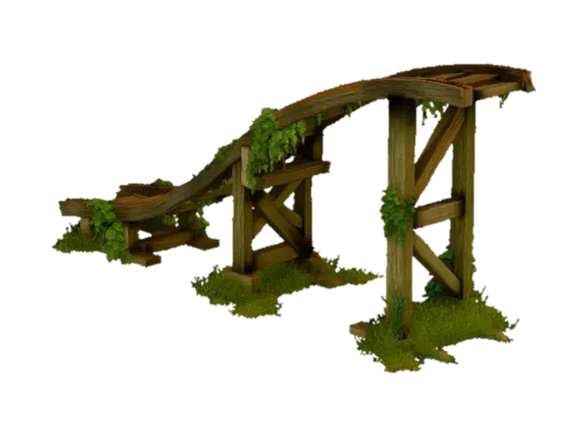 Roller Coaster Track Fragment, The Final Descent, #Halloween2025# का AI द्वारा बनाया गया 3D मॉडल