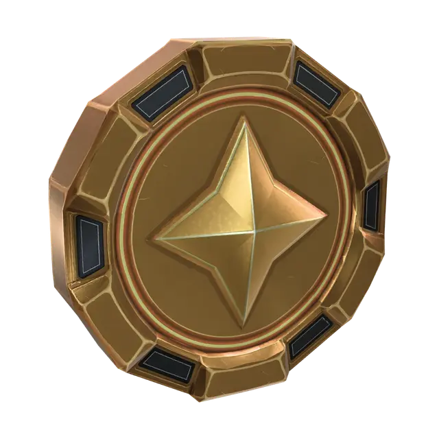 Golden Star Token - Seal 3D model, vytvořený pomocí AI