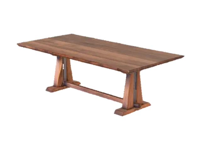ASHWIN Solid Oak Dining Table 3D model, vytvořený pomocí AI