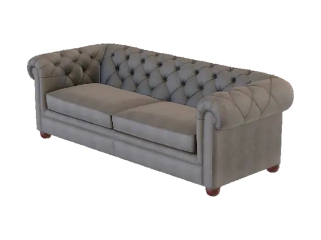 3D model for Chesterfield Roll Arm Leather Sofa - Pottery Barn