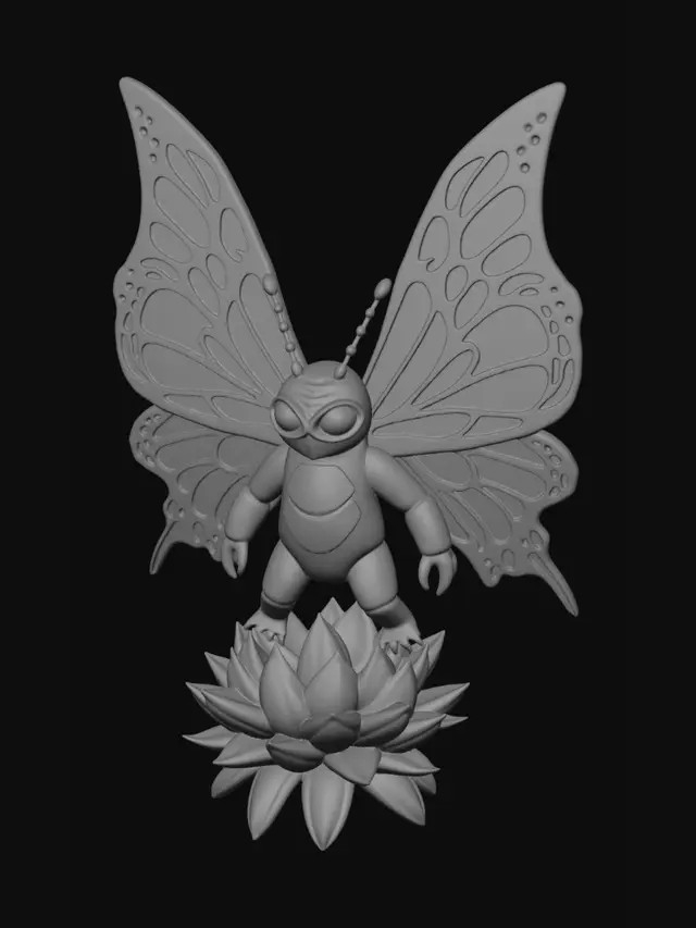 3D model for generate me a 3d boss for roblox, i want it to be a butterfly