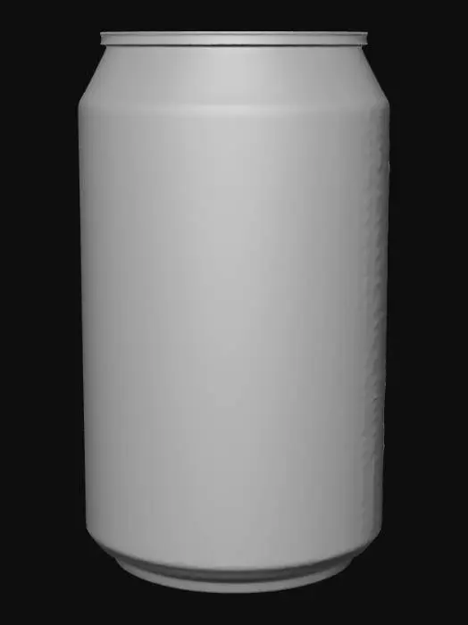 3D model for Generic Beverage Can - Grayscale / Game Asset