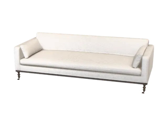 3D model for Beige Linen Sofa