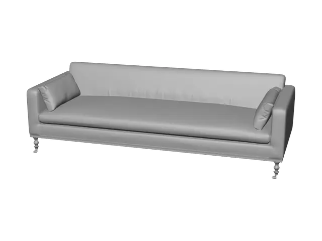 3D model for Beige Linen Sofa