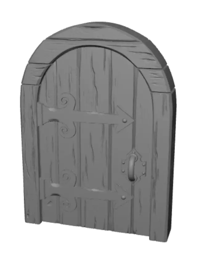 3D model for Arched Timber Door