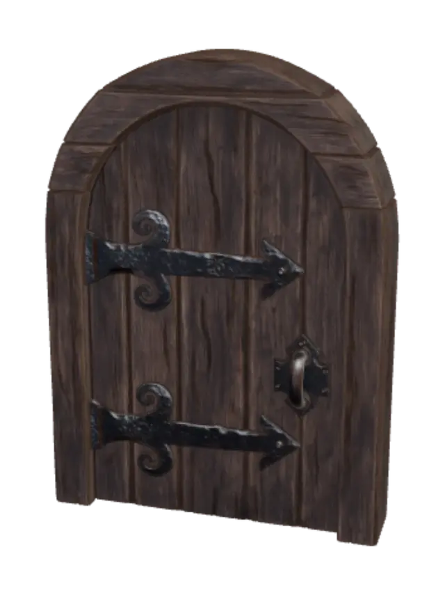 3D model for Arched Timber Door