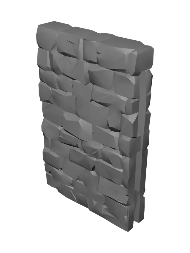 3D model for Olive Cracked Stone Wall