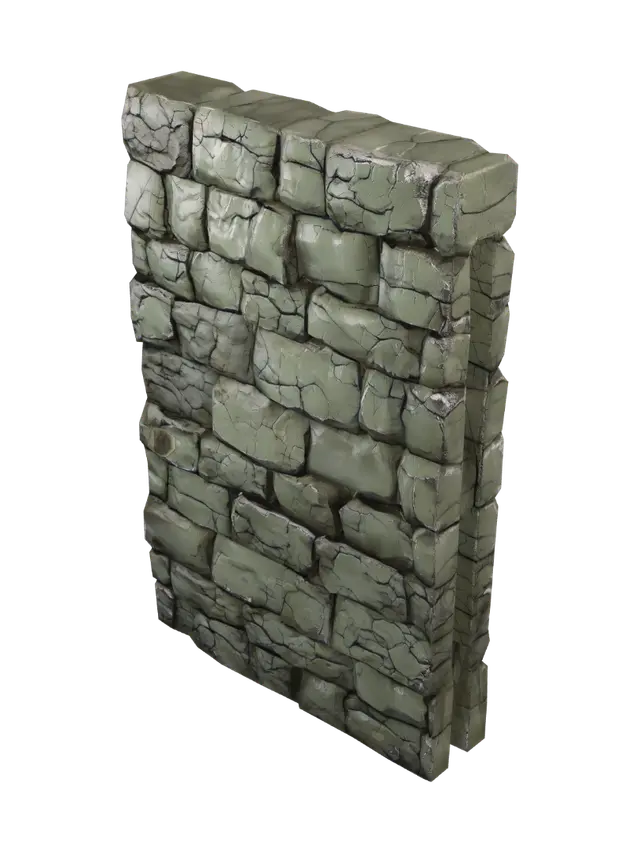 3D model for Olive Cracked Stone Wall