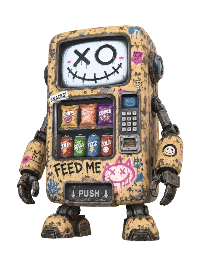 3D-модель Snackbot - Rounded, сгенерированная ИИ