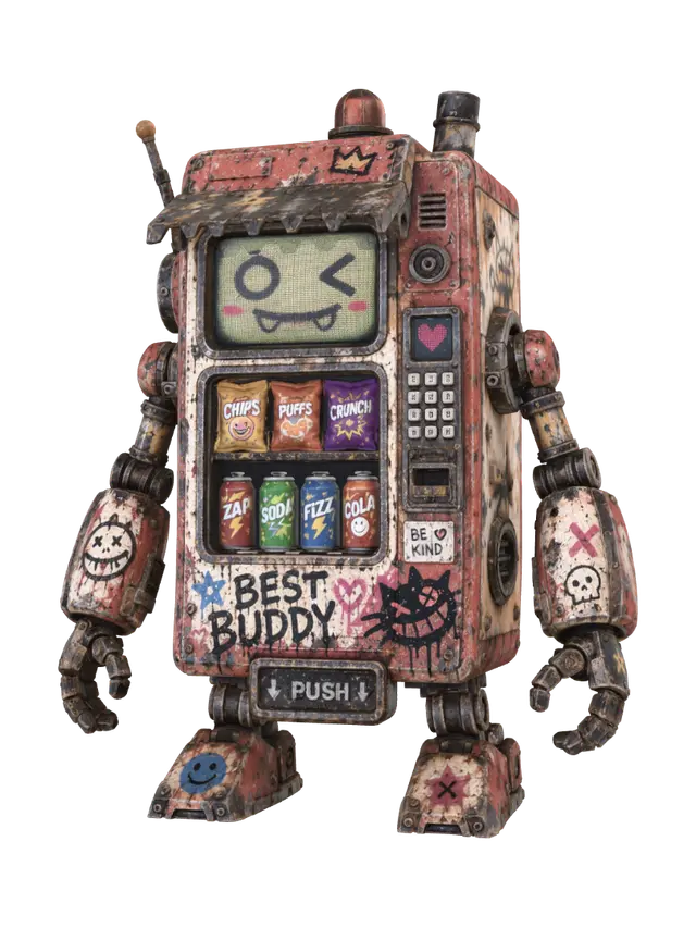 3D-модель Snackbot - Rounded, сгенерированная ИИ