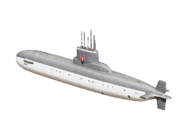 Make a submarine thats a Ohio-class submarine for rts game, thats for allied faction 3D model, AI generated