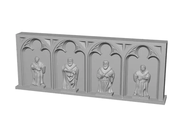 3D model for Four Figures in Gothic Arches