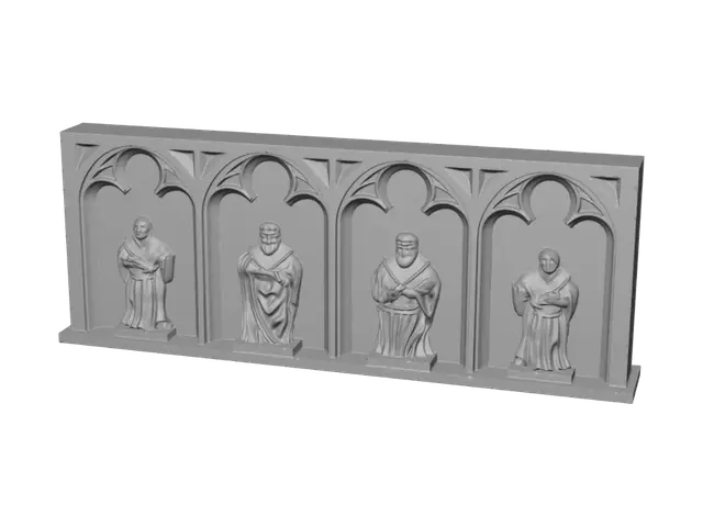 3D model for Four Figures in Gothic Arches