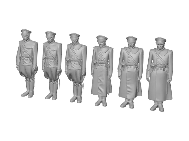 3D model for Six Guardsmen in Uniform