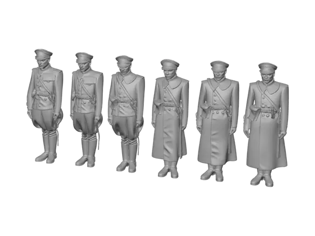 3D model for Six Guardsmen in Uniform