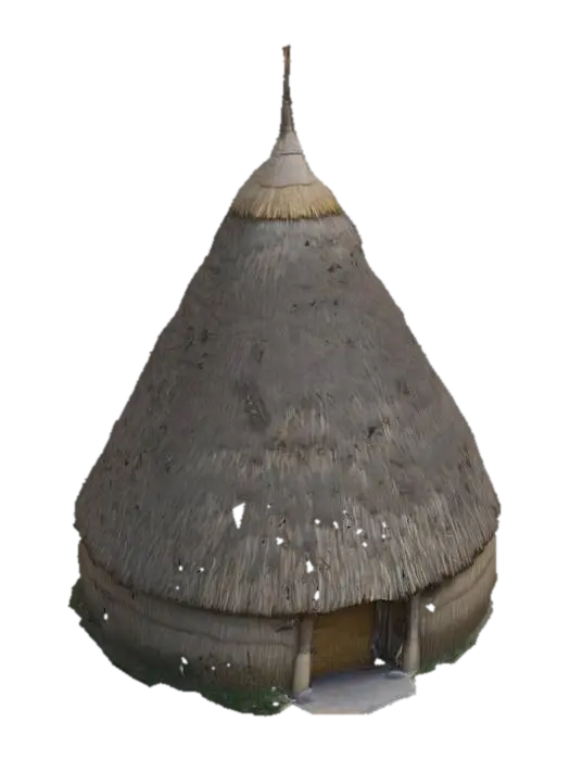 Thatched Hut - Case 3D model, vytvořený pomocí AI