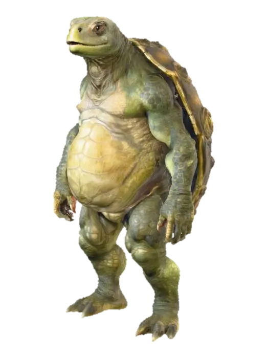 3d Creature design, Character Sheet, A humanoid creature with a Macrochelys… - Tortoise 3D model, vytvořený pomocí AI