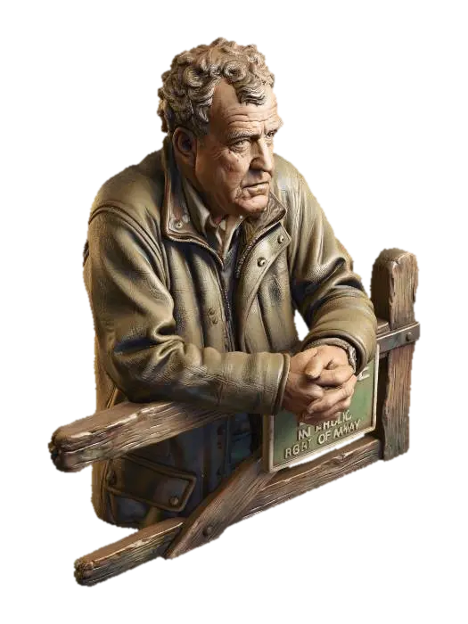 Farmer's Reflection - Contemplative 3D model, vytvořený pomocí AI