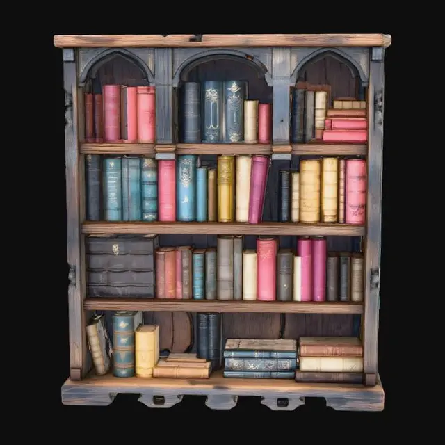 3D model for Antique Bookshelf