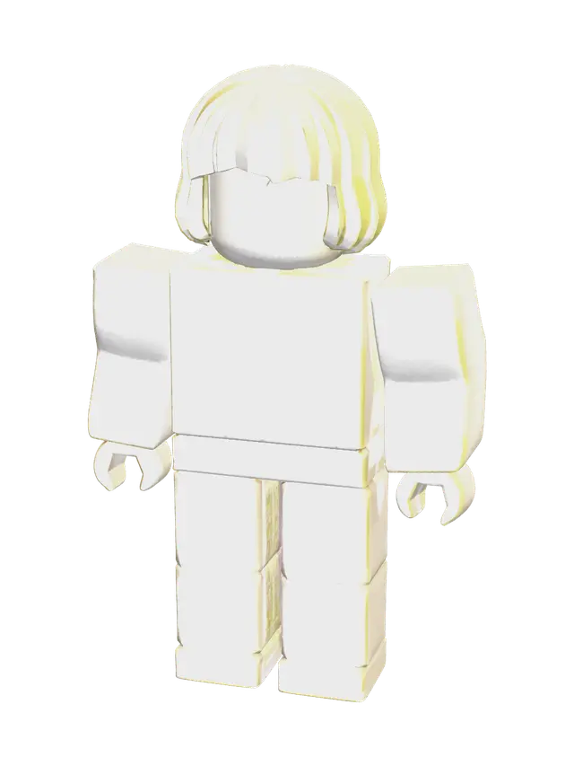 Ornate Jane Doe Roblox 3D model, vytvořený pomocí AI