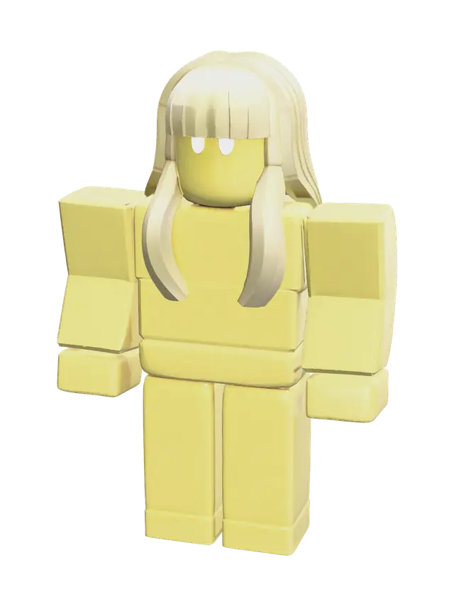 Realistic Jane Doe Roblox 3D model, vytvořený pomocí AI