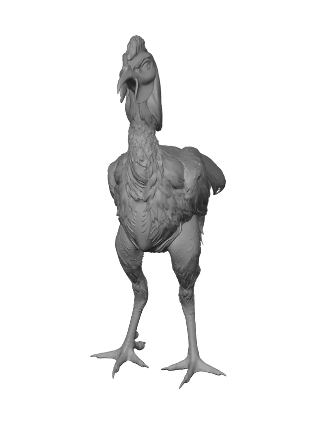 3D model for Scarlet Rooster Portrait