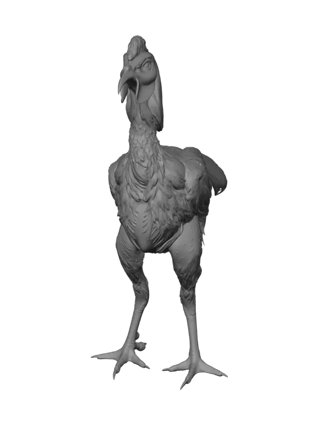 3D model for Scarlet Rooster Portrait
