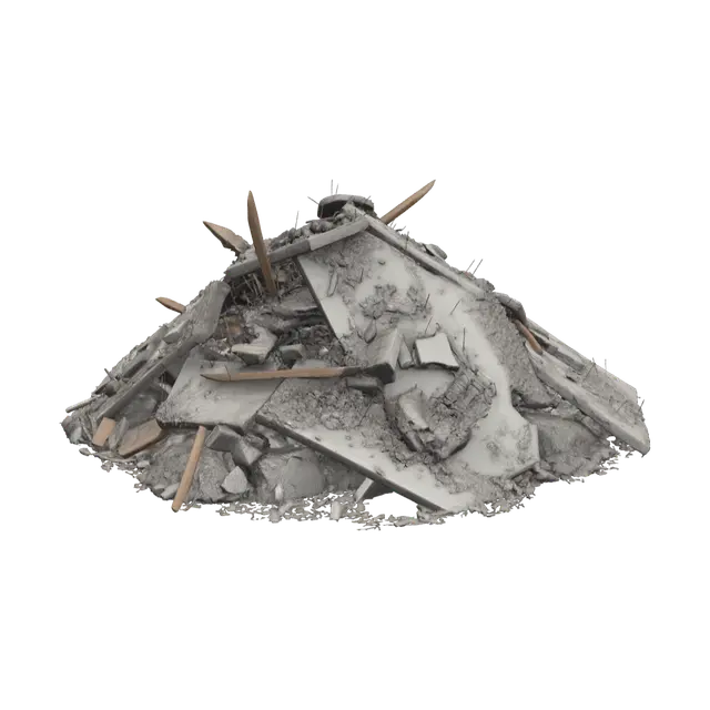 3D model for Weathered Destroyed City