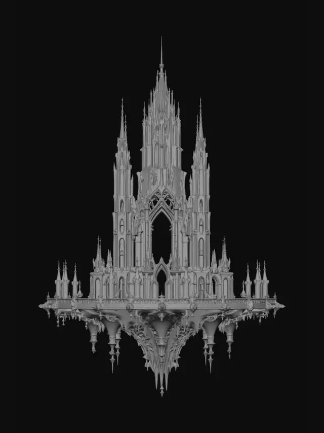 3D model for Floating Gothic Spire