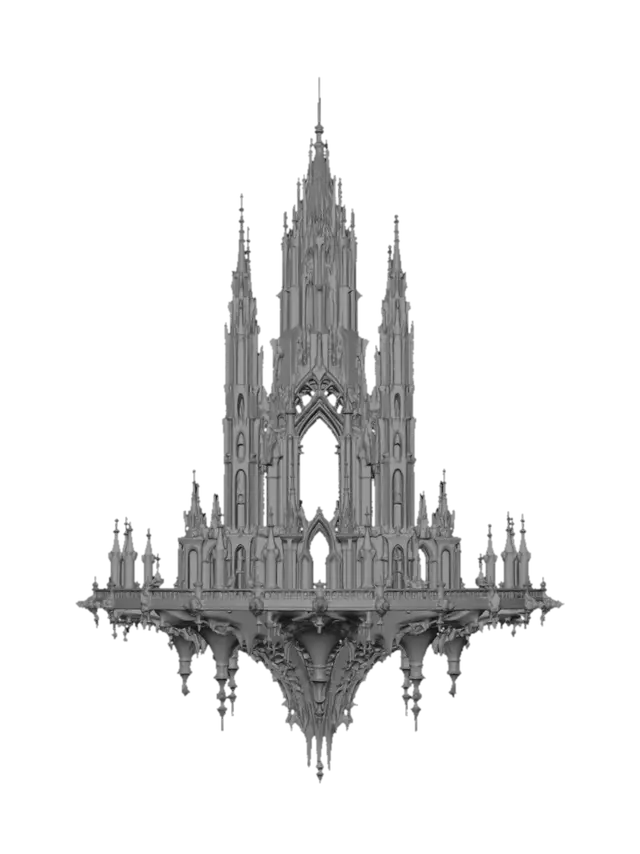 3D model for Floating Gothic Spire