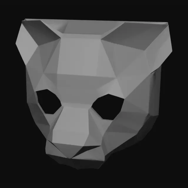 3D model for Geometric Bear Mask