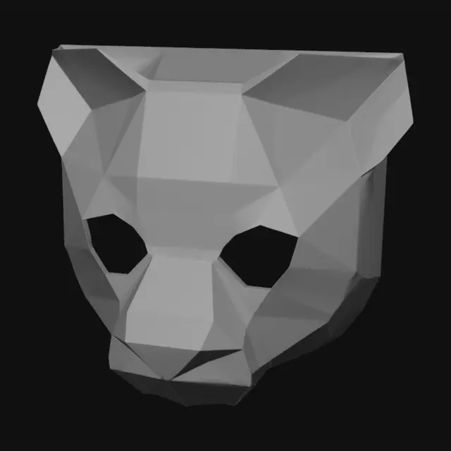 3D model for Geometric Bear Mask